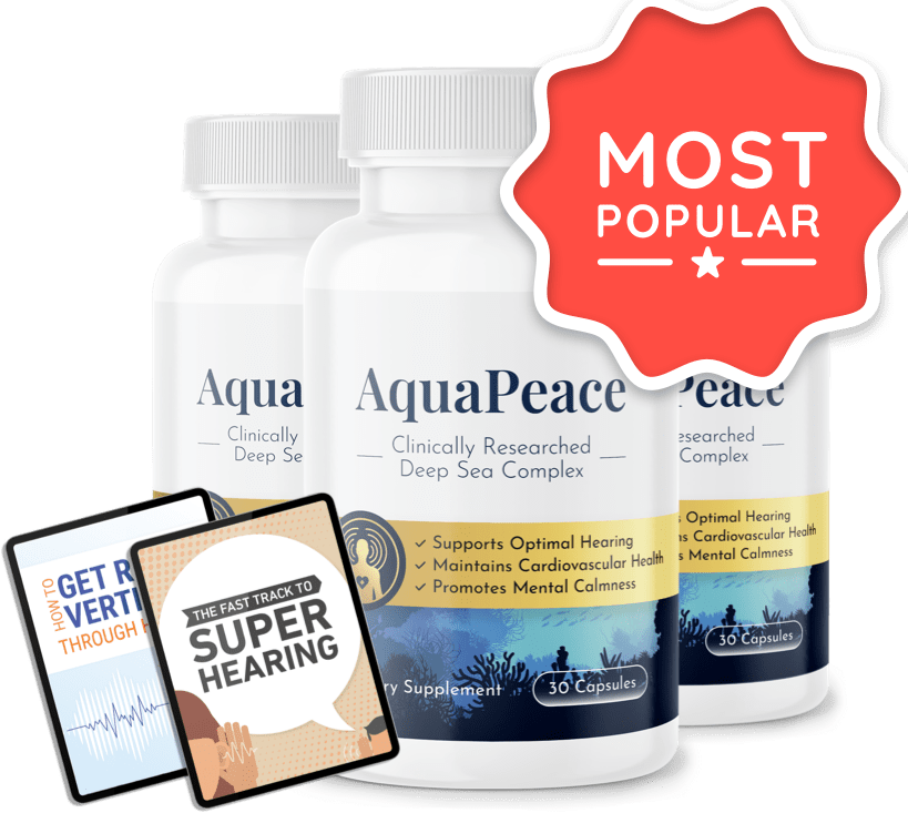 AquaPeace 3 bottles with 2 ebooks and banner